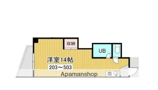 ハイツ上新小松【203号室】の間取り