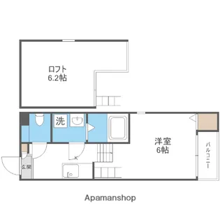 ハーモニーテラス加島【2階】の間取り