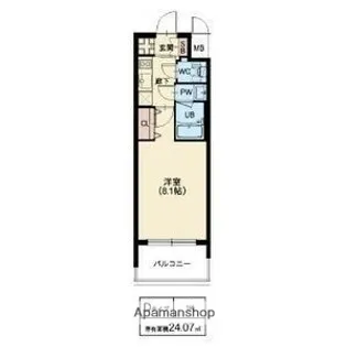 スプランディッド十三本町【1304号室】の間取り