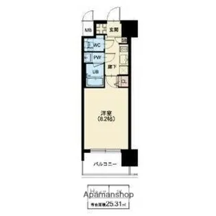 スプランディッド十三本町【13階】の間取り