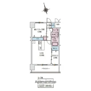 スプランディッドライズ新大阪ノース【13階】の間取り