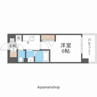 Luxe東三国west【4階】の間取り