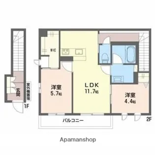 シャーメゾンプレミアコート【2階】の間取り
