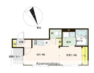 シャトーT2【3階】の間取り