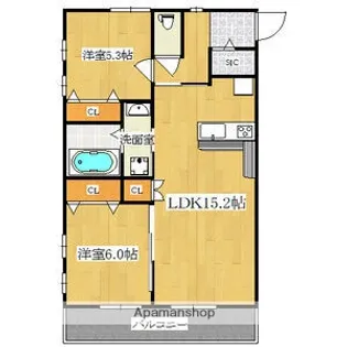 Jacaranda Yard B【3階】の間取り