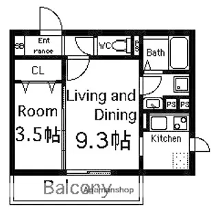 三国本町メディエートプラザ【2階】の間取り