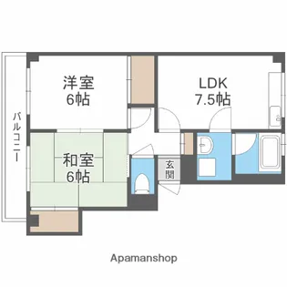 第2中尾ハイツ【2階】の間取り