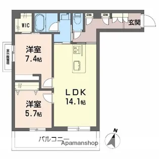モンセル【301号室】の間取り