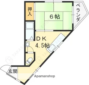 東淀川区大桐ビル【301号室】の間取り