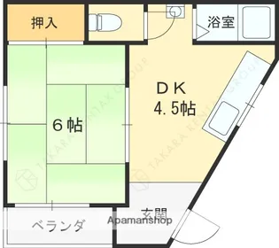 東淀川区大桐ビル【302号室】の間取り