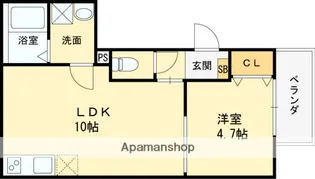 仮称)吹田市豊津アパート【2階】の間取り