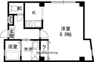 大橋ガーデン【1階】の間取り