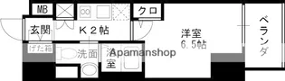 レジュールアッシュ北大阪GRANDSTAGE【1306号室】の間取り