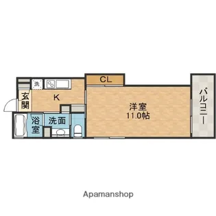 アンソレイユ茨木中津町【3階】の間取り
