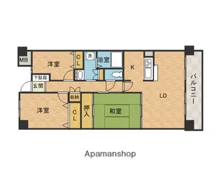 KDXレジデンス茨木Ⅰ【4階】の間取り