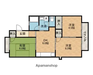 ディアコートJOY2【1階】の間取り