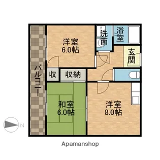 マンション・マイ・スマイル【2階】の間取り