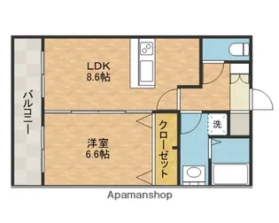 レジデンスKU【5階】の間取り