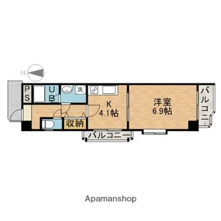 ステーションハイツ南茨木【4階】の間取り