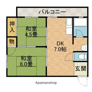 大原マンション【2階】の間取り