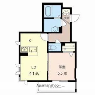 シャーメゾン南茨木【2階】の間取り