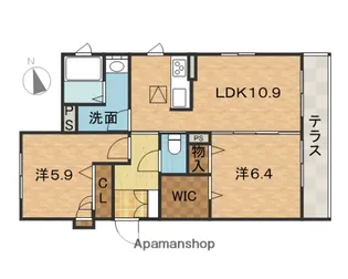 シャーメゾン南茨木【1階】の間取り