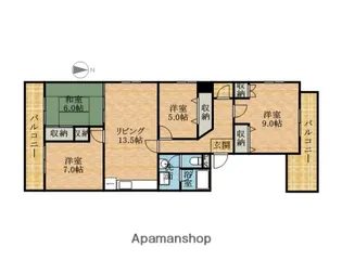ゼンコウコーポラス8号館【4階】の間取り