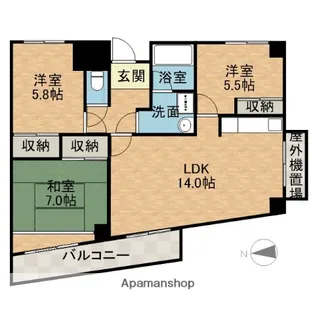 イースト並木【2階】の間取り