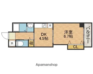 マンションクォーレ【6階】の間取り