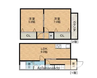 メゾネットK【1階】の間取り