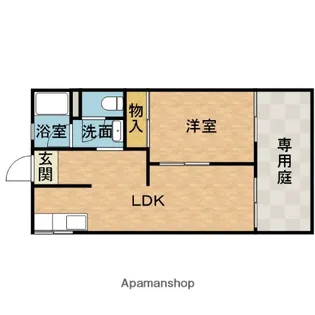 エコーハイツ【1階】の間取り