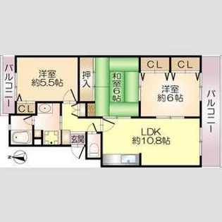 マンショングランドモナーク【2階】の間取り