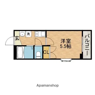 平和ハイツ【3階】の間取り