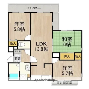 コート若園【2階】の間取り