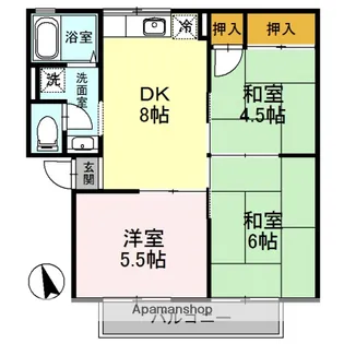 サンファミール【1階】の間取り