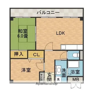 アンソレイユ中穂積【4階】の間取り