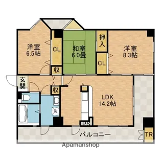 アンソレイエ【2階】の間取り