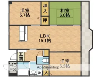 リヴェール春日【4階】の間取り
