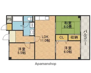 FERTI NAKANISHI【3階】の間取り