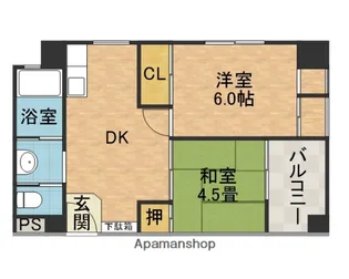 コーポかみすな【3階】の間取り