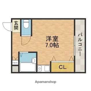 アンフィニィ 橋の内Ⅱ【3階】の間取り