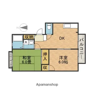 サンハイツ千原【2階】の間取り