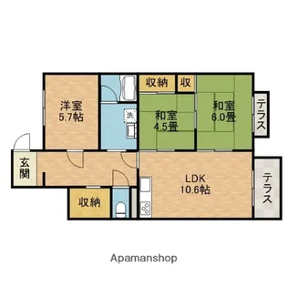 レジデンス吉川【1階】の間取り