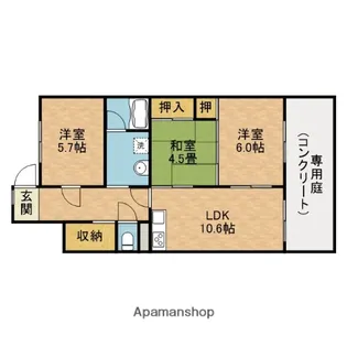 レジデンス吉川【1階】の間取り