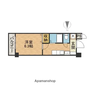 パルコート若園【3階】の間取り