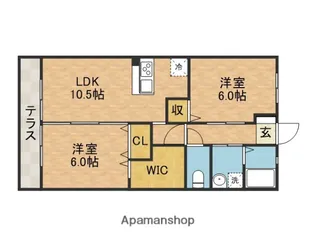ローズタウンⅡ【1階】の間取り
