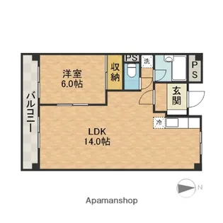 ローズハイツ茨木【7階】の間取り