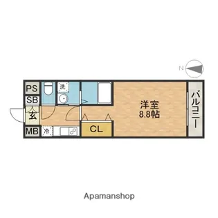 彩都シオン【5階】の間取り