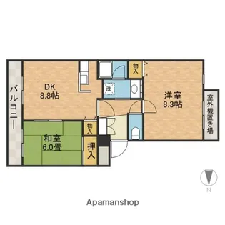 エスパシオ水尾【2階】の間取り