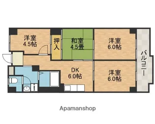 茨木グランドハイツ【7階】の間取り